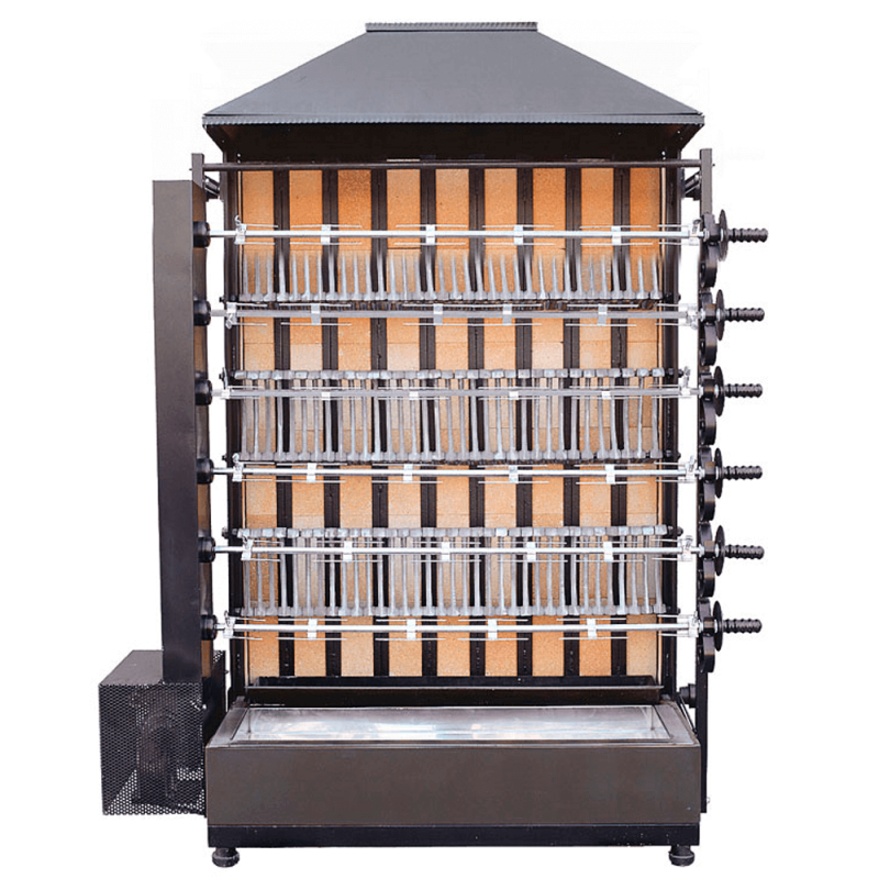 Professional Wood-Fired Chicken Rotisserie 6 Spits (30 Chickens Capacity) Professional Wood-Fired Chicken Rotisserie 6 Spits (30 Chickens Capacity)