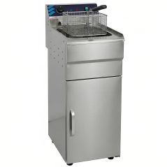Commercial floor-standing electric fryer 10 L 6 kW with drain tap