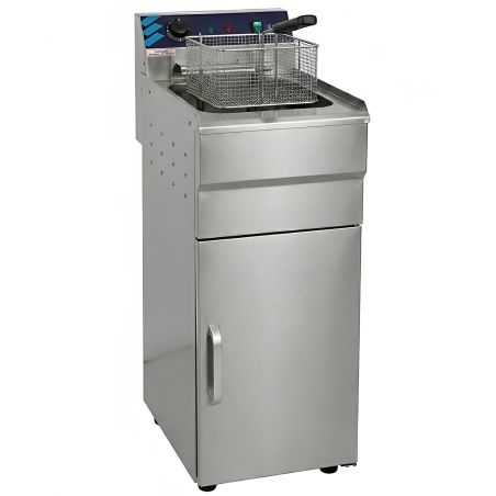 Friteuse électrique professionnelle sur pied 10 L 6 kW avec robinet de vidange