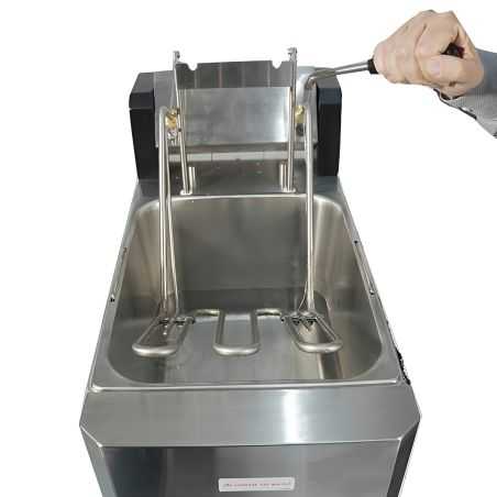 Friteuse électrique professionnelle de comptoir 5 L avec panier automatique 3,2 kW