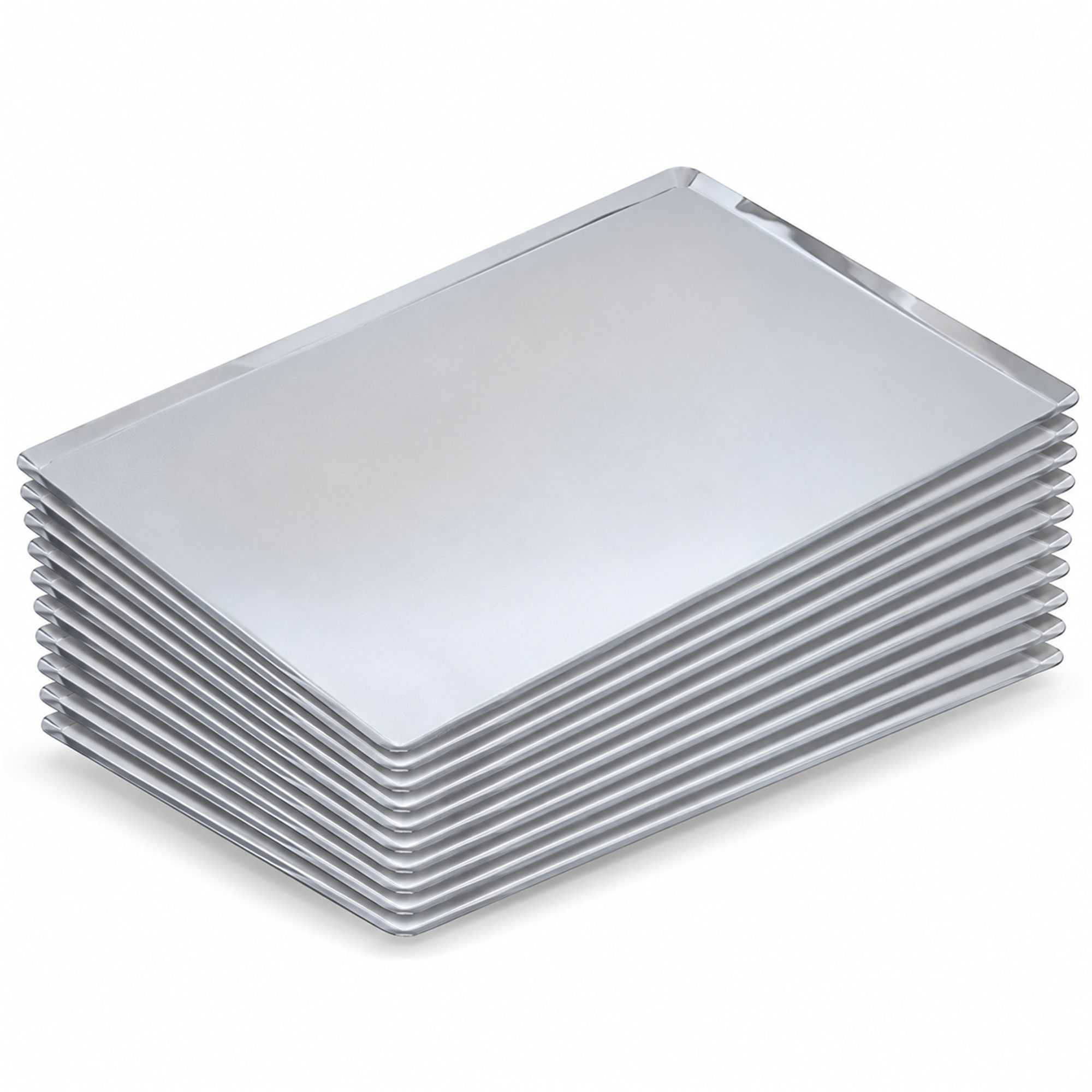 Pack de 10 safates llises d’alumini 60x40 cm per a fleca