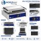 Professional Electric Grill with Ribbed Plates 44x41cm Worldmai