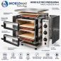 Professional Double Chamber Electric Pizza Oven for 2 x 40cm Pizzas Worldmai Professional Double Chamber Electric Pizza Oven for 2 x 40cm Pizzas Worldmai