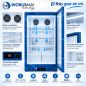Glass door display fridge with double ventilation, 133 L bottle cooler Glass door display fridge with double ventilation, 133 L bottle cooler