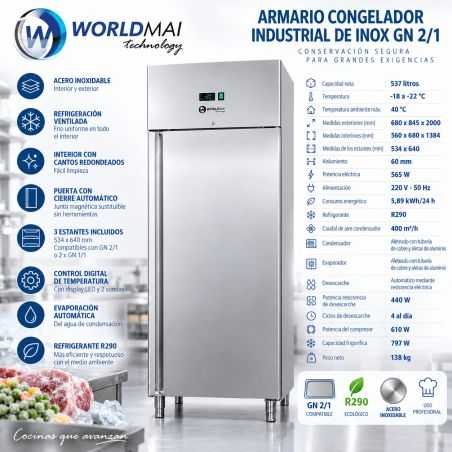 Congélateur Professionnelle INOX GN 2/1