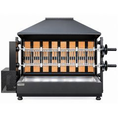 Rostidor de pollastres professional de llenya, 2 espases, capacitat per a 10 pollastres, Worldmai, per a hostaleria