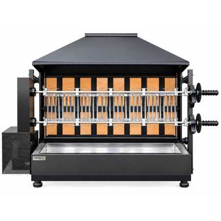 Rostidor de pollastres professional de llenya, 2 espases, capacitat per a 10 pollastres, Worldmai, per a hostaleria