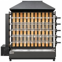Rostidor de pollastres professional de llenya, 5 espases, capacitat per a 30 pollastres, Worldmai, per a hostaleria