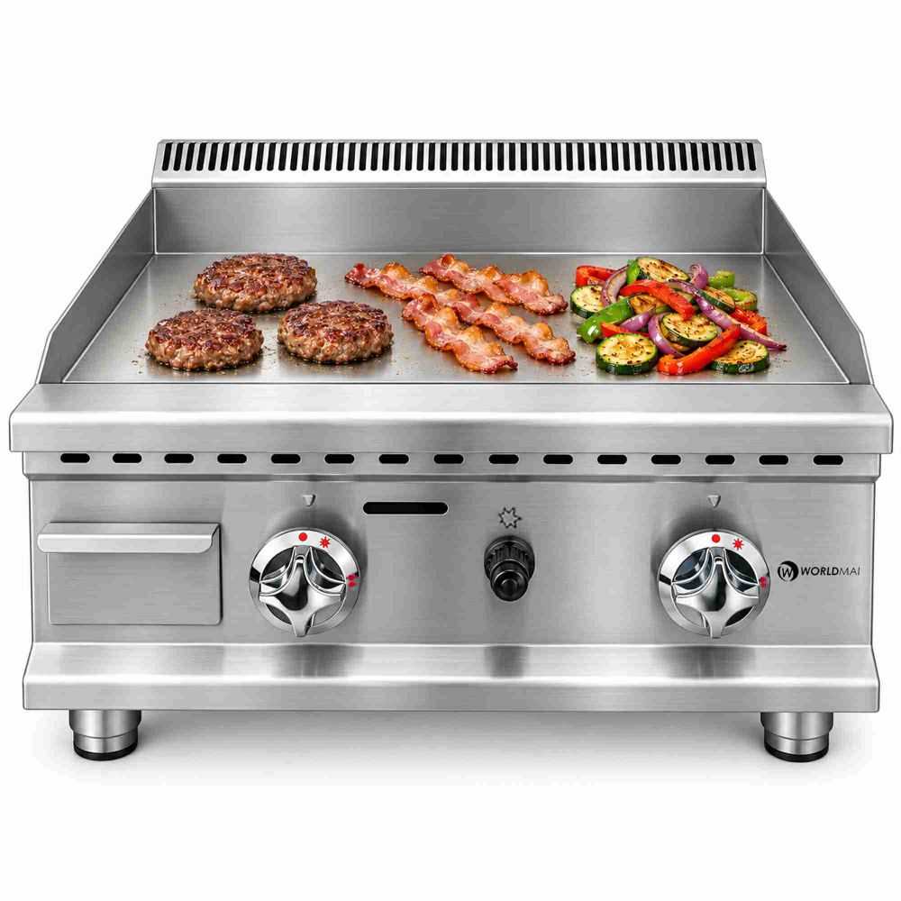 Commercial Countertop Gas Griddle 60x40 cm Worldmai