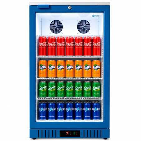 Nevera expositora vertical 138 litres amb doble refrigeració ventilada i porta de vidre Low-E