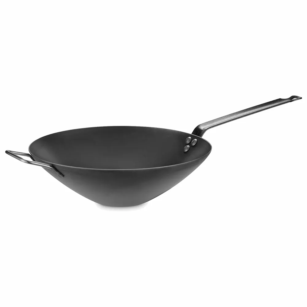 Wok professionnel en acier carbone 30 cm
