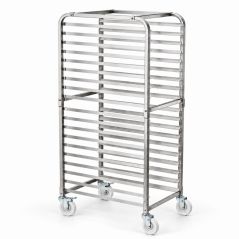 Professional Stainless Steel 20-Guide Tray Trolley