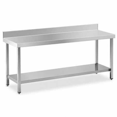 Professional Wall Work Table 2000x600 mm with Shelf and Upstand Ex-Display