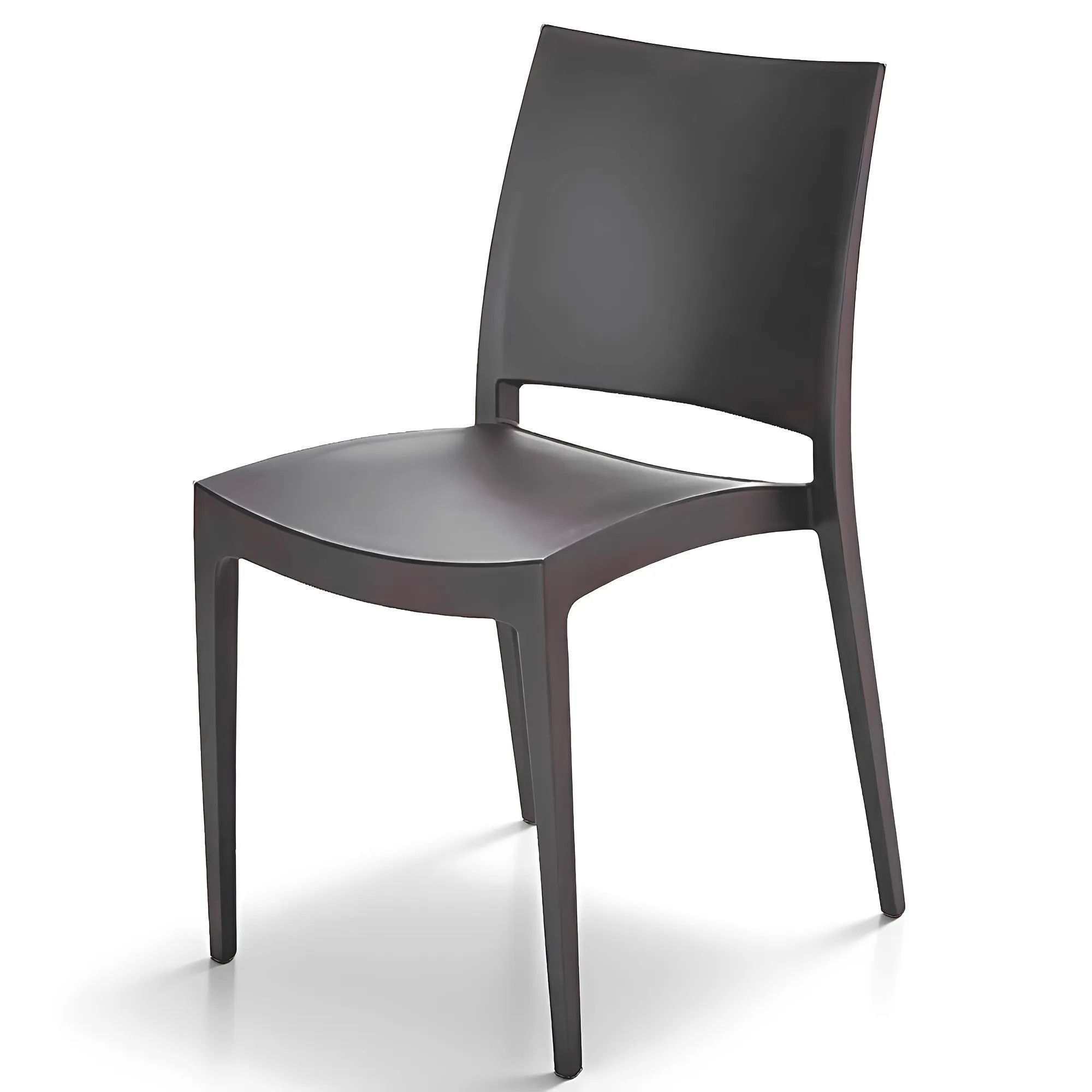 Silla BOB antracita para interior y exterior de exposición