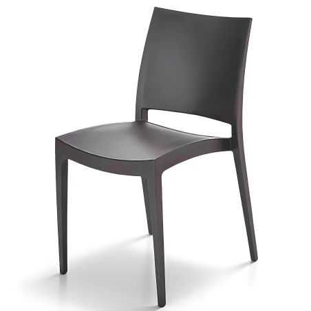 Silla BOB antracita para interior y exterior de exposición