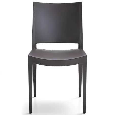 Silla BOB antracita para interior y exterior de exposición