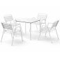 Pack of 2 White Stackable Aluminium Chairs for Outdoor Café and Restaurant Terraces Pack of 2 White Stackable Aluminium Chairs for Outdoor Café and Restaurant Terraces