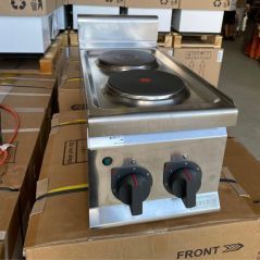 Cocina eléctrica profesional de sobremesa BERTOS 2 placas redondas segunda mano