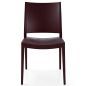 Lot de 4 chaises BOB wengé pour intérieur et extérieur en restauration Lot de 4 chaises BOB wengé pour intérieur et extérieur en restauration