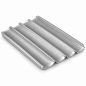 Bandeja acanalada de aluminio 440 × 315 mm con 4 canales para barras de pan Bandeja acanalada de aluminio 440 × 315 mm con 4 canales para barras de pan