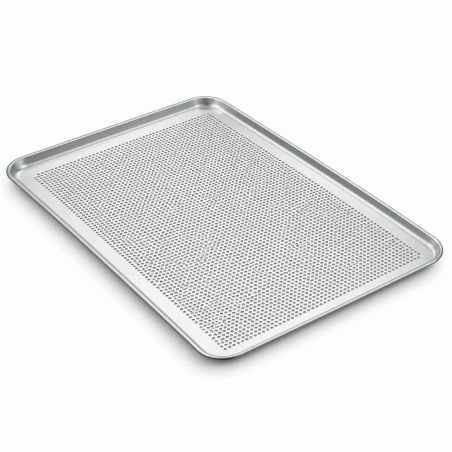 Safata perforada d’alumini 440 × 315 mm per a fleca