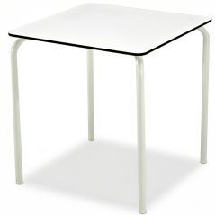Mesa de terraza blanca 70x70 cm apilable de exposición