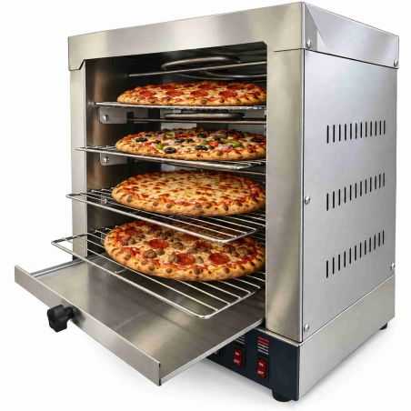 Forn torrador elèctric professional en inox de 4 pisos per a pizza Worldmai