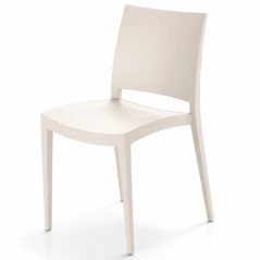Lot de 2 chaises BOB coloris lin pour intérieur et extérieur en restauration