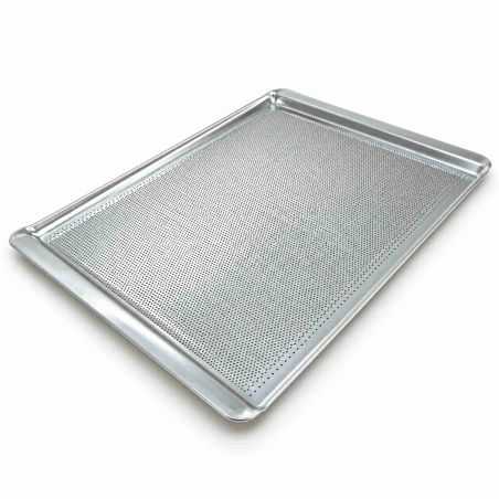 Bandeja perforada de aluminio 44x31,5 cm para hornos industriales Worldmai