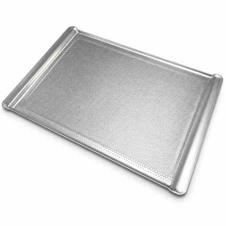 Bandeja perforada de aluminio 44x31,5 cm para hornos industriales Worldmai