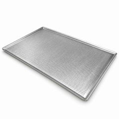 Perforated aluminium baking tray 48x34 cm for bakery ovens Worldmai