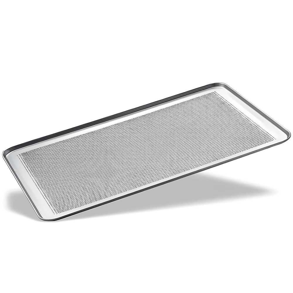 Pack of 4 perforated aluminium baking trays 60x40 cm (€16/unit) for baking bread Worldmai Pack of 4 perforated aluminium baking trays 60x40 cm (€16/unit) for baking bread Worldmai