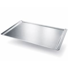Pack of 4 deep-drawn solid aluminium baking trays 43.5x31.5 cm (€12/unit) for professional pastry baking Worldmai