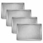 Pack of 4 perforated aluminium baking trays 48x34 cm (€16/unit) for commercial ovens Worldmai