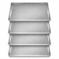 Pack of 4 perforated aluminium baking trays 48x34 cm (€16/unit) for commercial ovens Worldmai