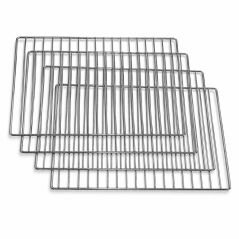 Pack de 4 parrillas cromadas 48x34 cm (16€/ud.) para hornos de panadería y pastelería Worldmai