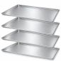 Pack of 4 deep-drawn solid aluminium baking trays 48x34 cm (€13/unit) for professional ovens Worldmai Pack of 4 deep-drawn solid aluminium baking trays 48x34 cm (€13/unit) for professional ovens Worldmai