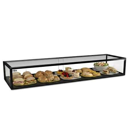 Vitrine neutre en verre 120 cm un niveau d'exposition