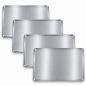 Pack of 4 deep-drawn solid aluminium baking trays 60x40 cm (€16/unit) for professional bakeries Worldmai