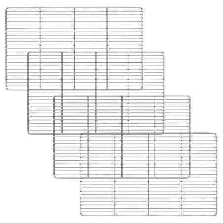 Lot de 4 grilles en acier inoxydable 60x40 cm (21 €/u.) pour fours de boulangerie Worldmai