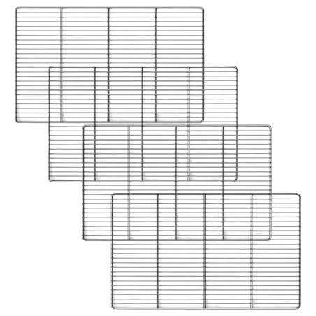 Lot de 4 grilles chromées 60x40 cm (20 €/u.) pour fours industriels de pâtisserie Worldmai