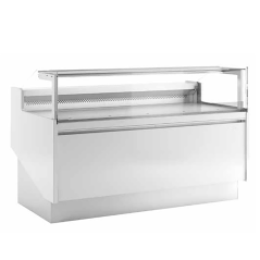 Glass showcases pastries under