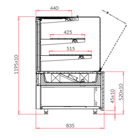 Bakery display case 2P