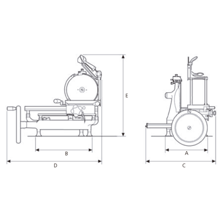 Cortadora de fiambre manual