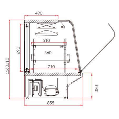 Vitrine réfrigérée comptoir