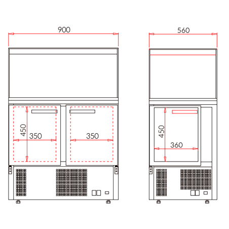 Refrigerated straight XL