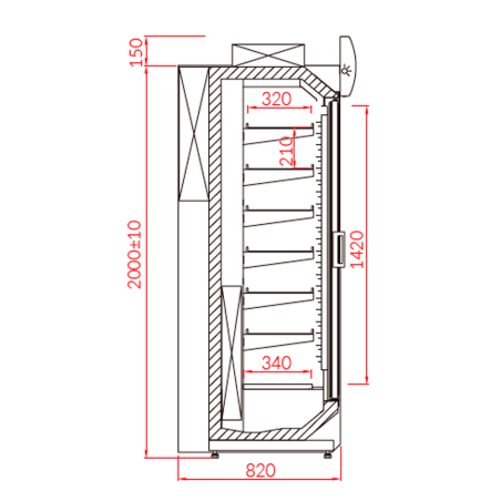 armoires murales réfrigérées