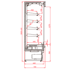 Refrigerated wall cabinets