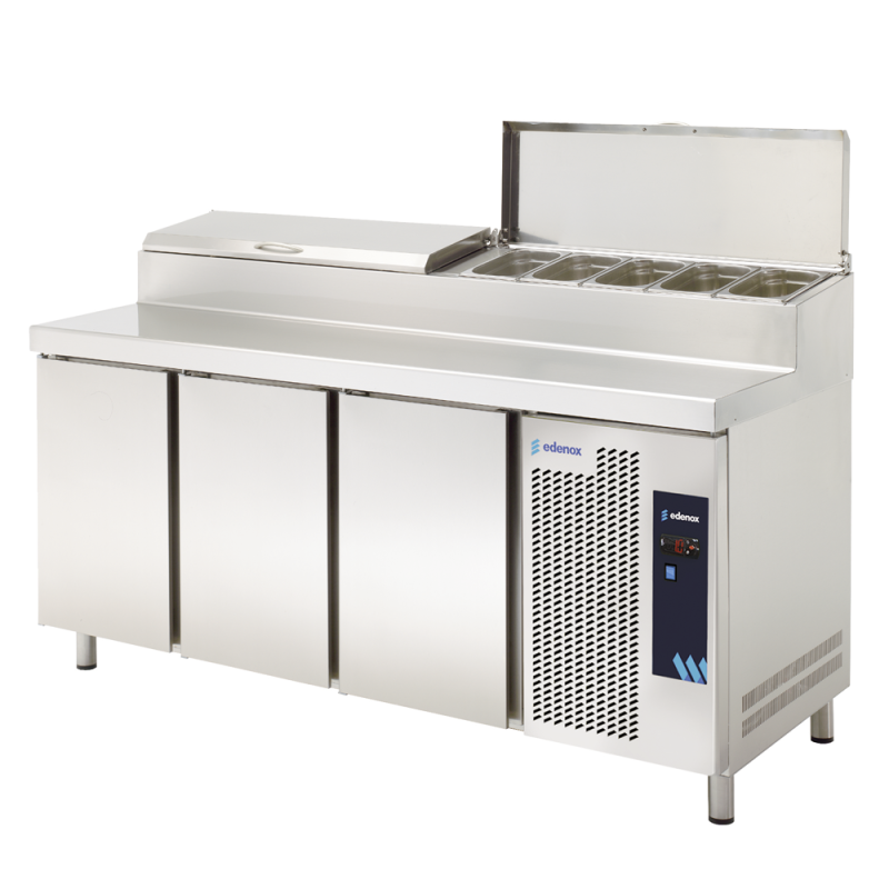 Frentemostrador industrial INOX GN 1/3 para ensaladas