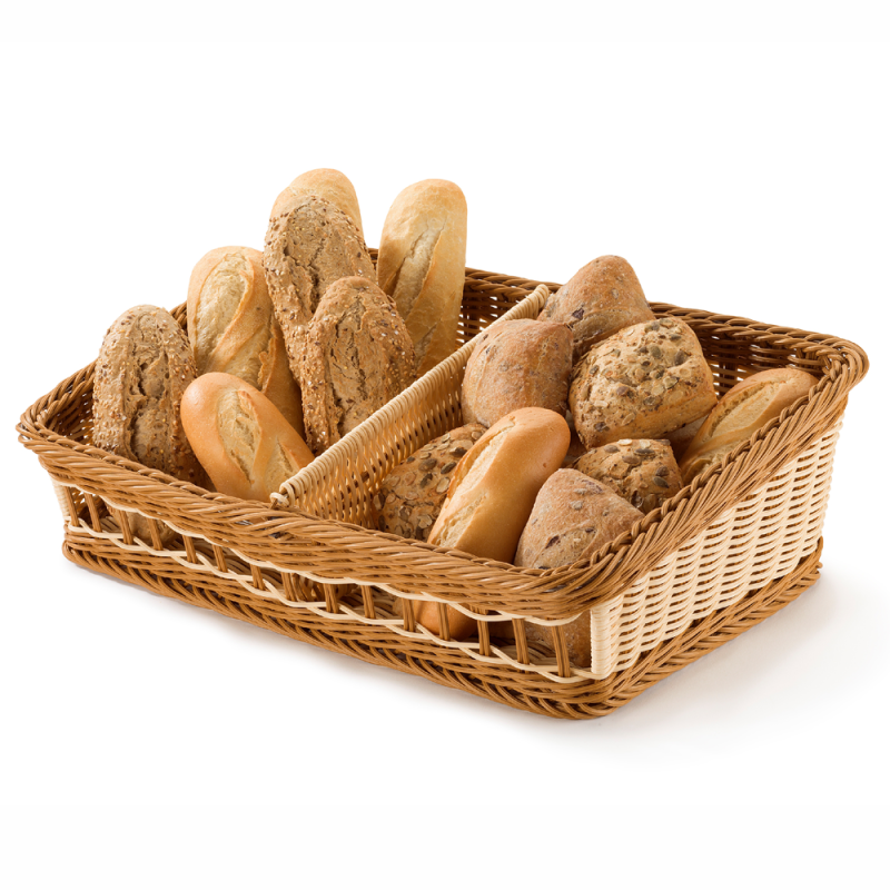 Cesta rectangular dos compartimentos